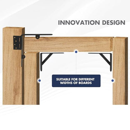 Gate Corner Brace Kit, Adjustable Anti-Sag Hardware for Wooden Gates