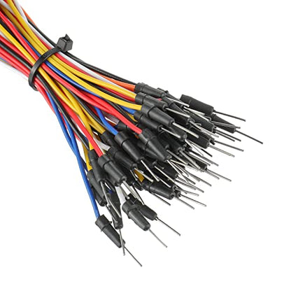 BOJACK 1Pcs 803 & 1 Pcs 400 Tie Points Solderless Breadboard, 65 Pcs Jumper Wires, 6PCS 170 Points Mini Breadboard