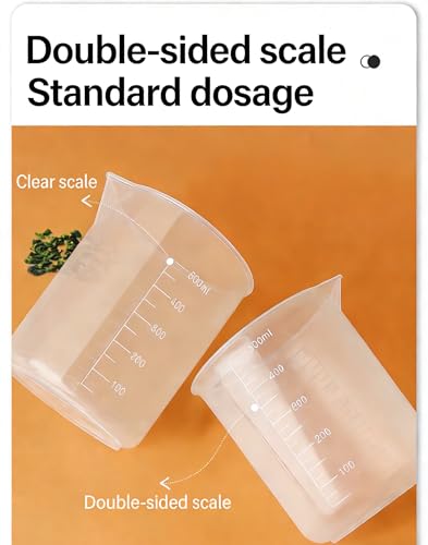Plastic Beaker Set, 10/20/30/50/100/150/200/250/500ml Measuring Cup - size: 10/20/30/50/100/150/200/250/500ml