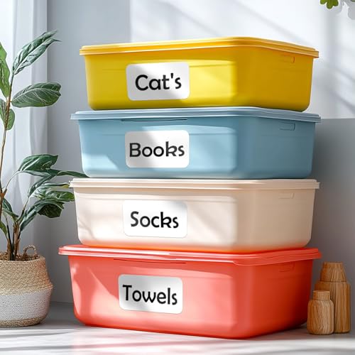JIEHENG 100Pcs Large White Labels for Storage Bins,6x4 Inch Labels - color: White