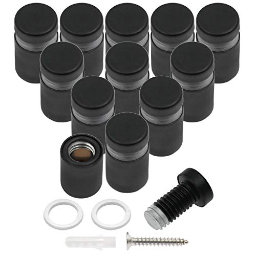 Luomorgo Stainless Steel Standoff Screws, 1/2" x 0.78", Black, 12 Pcs - color: Black, 12 Pcs, size: 1/2" x 0.78" / 12mm x 20mm