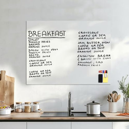 ZNCMRR 47"x35.5" Whiteboard Sticker for Wall White Board Dry Erase Paper - size: 47"W x 35.5"H