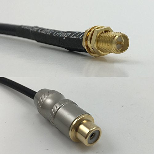 6 inch RG174 RP-SMA FEMALE to RCA FEMALE Pigtail Jumper RF coaxial cable 50ohm Quick USA Shipping
