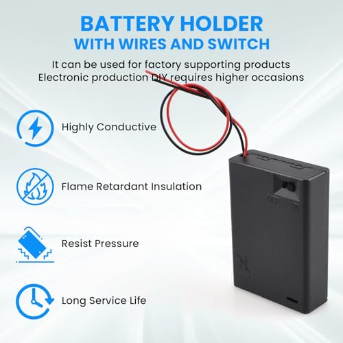 SDTC Tech 3 x 1.5V AA Battery Holder with Wires - size: 3AA