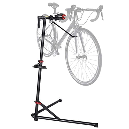 Bike Repair Stand with Cleaner, Shop Home Bicycle Mechanic Maintenance Rack - color: Black+Blue