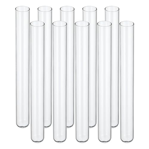 PATIKIL 16ml Test Tubes, 20pcs 5.91x0.63in Glass Clear Round Bottom Test Tube Containers for Bead Party Candy Bath Salt Storage Scientific Experiment Plant Propagation - size: 16ml