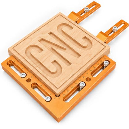 Fuzqq CNC Positioning Side Clamps, Aluminum Low Profile Vise for CNC Router Machines, T-Slot & Perforated Tables Compatible, Repeatable Positioning for Milling, Engraving & Woodworking