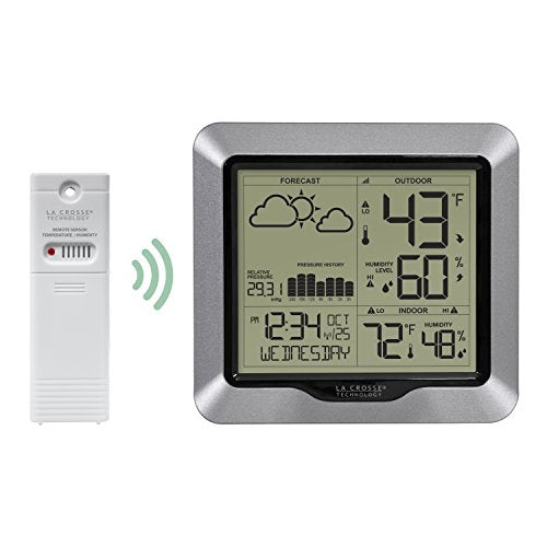 308-1417 Wireless Barometric Pressure Weather Station with WWVB Time, 330ft