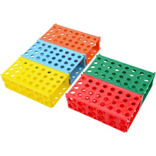 5 Pcs 4 Way Lab Tube Rack, for 0.5ml to 50ml Tubes