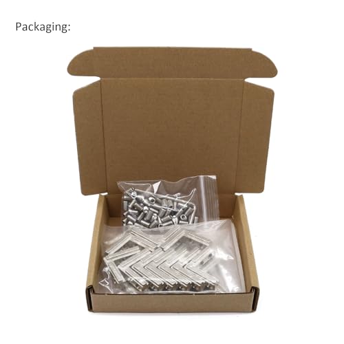 20 Pcs 1" x 1" Aluminum Extrusion Profiles 1010 Series L-Shape Interior Corner Connector Joint Bracket with Screws for 10x10 Aluminum Profile 1 Inch x 1 Inch Extrusion Profiles Rail - style: 20 sets internal bracket with m5
