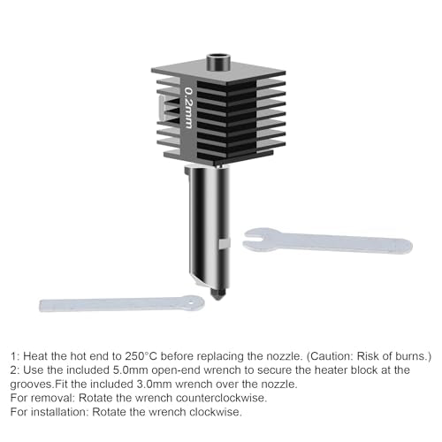 2PCS A1 Mini/A1 Hotend, A1 Mini/A1 Print Head Kit High-Temperature 0.2mm/0.4mm Hardened Steel Nozzle with Silicone Sock Compatible for Bambu Lab A1/A1 Mini 3D Printer, - style: A1 Mini/A1 Print Head Kit 0.2mm and 0.4mm