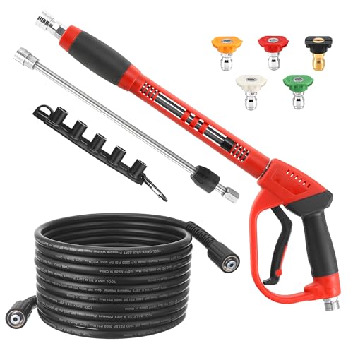 Tool Daily Pressure Washer Gun and Hose Kit, 25 FT Power Washer Hose - size: 25FT