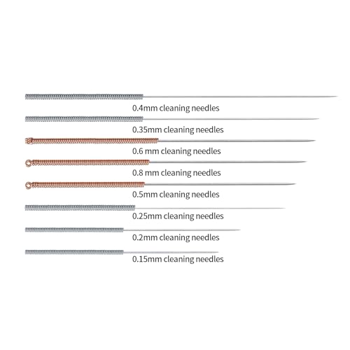 YOUYIDUN-48Pcs 3DPrinter Nozzle Cleaning Kit, 3DPrinter Nozzle Cleaning Needles Nozzle Cleaner 0.15/0.25/0.35/0.4/0.5/0.6/0.8mm, Stainless Steel Needles, Tweezers, Wire Brush for 3DPrinter Accessories