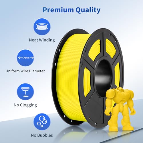 ANYCUBIC 3D Printer Filament Multicolor PLA Bundle 4KG - color: 4*1kg Pla (White & Black & Red & Yellow)