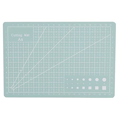 Generic A5 Cutting Mat, Self Healing PVC Grid Lines Board for Paper Leather Fabric, with Anti Skid Design to Protect Work Surface