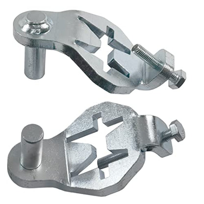 T-Post Gate Hinge Pins - Heavy Duty Gate Hanger, Hang a gate from a Metal T Post, Steel Gate Hinges Target Hanger for Farm Gate, Garden & Backyard Gate, Easy to Install. (Patent) - color: Silver