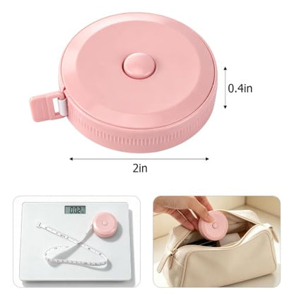 30Pcs Retractable Measuring Tapes Set, Body Fabric Sewing Measures Tape, 60 Inch, 1.5 Meter Waist Scales Rulers, 6 Color - color: 30pcs - colors