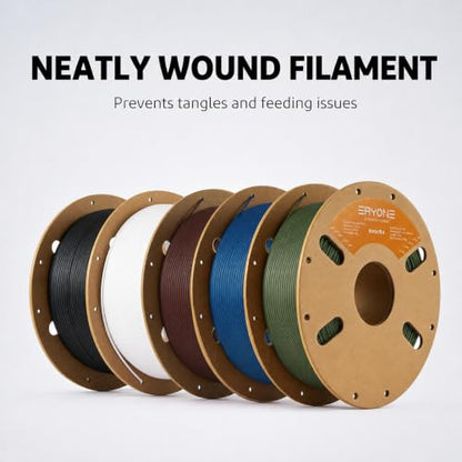 ERYONE Matte PLA Filament for 3D Printer, Filament 1.75mm +/- 0.03mm, 1kg (2.2LBS)/Spool, Olive Green - color: Matte Olive Green