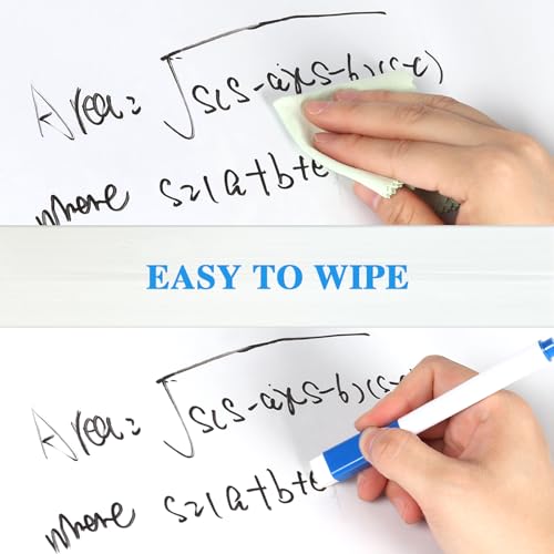 ZNCMRR 78.7"x17.7" Whiteboard Sticker for Wall White Board Dry Erase Paper - size: 79"W x 17.7"H