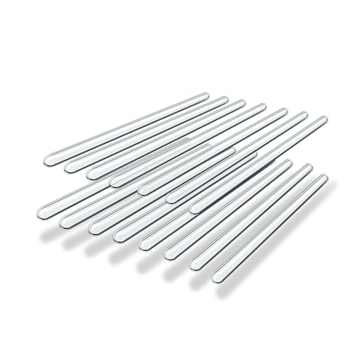 15 Pack Thin Glass Stirring Rods, 5mm x 8 Inch, Borosilicate Lab Rods - size: 8 inch 5 mm