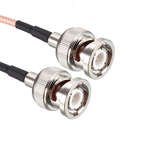 uxcell BNC Male to BNC Male Coax Cable RG316 RF Coaxial Cable 50 Ohm 1.5 Feet 2pcs for Video Signals,CCTV,DVR,Camera - size: 1.5 Feet
