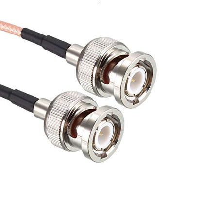 uxcell BNC Male to BNC Male Coax Cable RG316 RF Coaxial Cable 50 Ohm 1.5 Feet 2pcs for Video Signals,CCTV,DVR,Camera - size: 1.5 Feet
