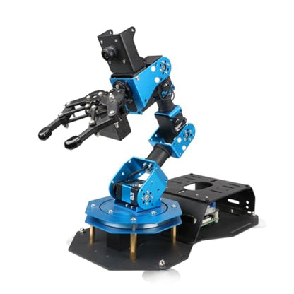 ROS Robotic Arm with Raspberry Pi 4B 8GB Open Source Programming FPV AI Vision 6DOF/Axis Smart Robot Arm Kit for Teens Adults, ArmPi FPV Advanced Kit (RPi 4B 8GB)