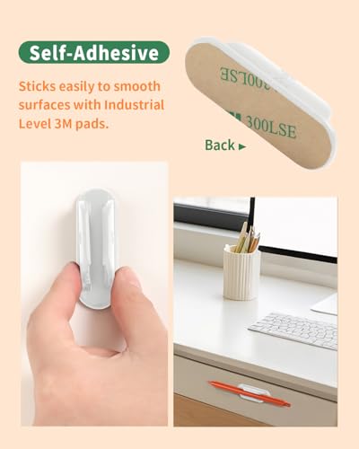 Tiizze Silicone Adhesive Pencil Holders for Classroom & Desk, 10 Pack White - color: White