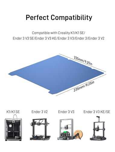 Low-Temp Build Plate 235x235mm, Double-Sided Frosted Cold Spring Steel Plate - size: 235x235mm