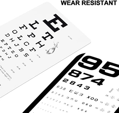 PECULA 2 PCS Eye Chart, Pocket Eye Charts, Snellen and Rosenbaum Pocket Eye Chart for Eye Exams (2 in 1) - color: 2* PECULA