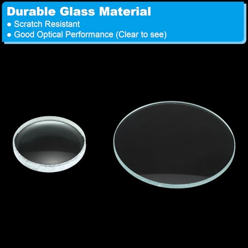 PATIKIL Convex Lens, 300-75mm Focal Length 50/30mm (1.97/1.18") Diameter Round Glass Magnifying Telescope Lens Trial Set Ground Edge for Lab Physics Class Optics, 4 Pcs - size: 300/-75mm FL, 50/30mm Dia.