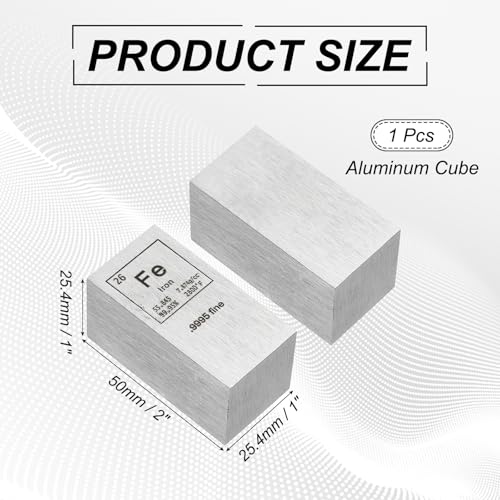 PATIKIL Iron Cube, 1x1x2 Fe Density Stick High Density Element Rod Unique Metal Cube Periodic Table of Elements Collections Lab Experiment Teacher Scientific Classes - size: 1x1x2", style: Iron