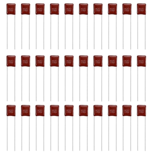 MECCANIXITY 30 Pcs Metallized Polypropylene Film Capacitors 404J 0.4UF - size: 404J 0.4UF