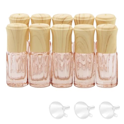 3mL Glass Roller Bottles for Essential Oils, Roller Ball Applicator - color: Orange