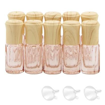 3mL Glass Roller Bottles for Essential Oils, Roller Ball Applicator - color: Orange