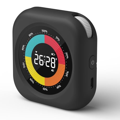 PERSUPER Visual Timer for Kids, Rechargeable 10-Hour Countdown/Up Timer - color: .Rgb & Black Housing