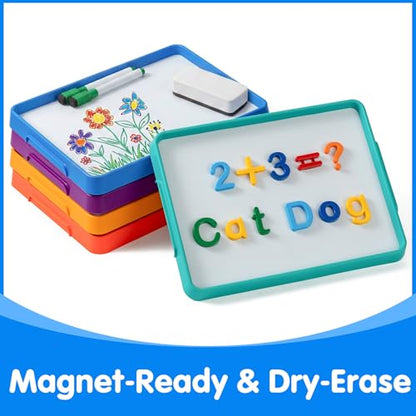Magnetic Board for Kids - Magnetic Dry Erase Tray (Cyan) - color: Cyan