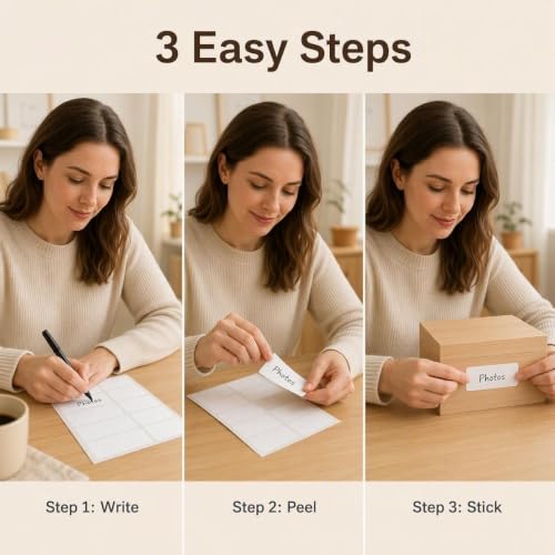 Waterproof Removable White Labels 1×2" & 1×3" for Freezer Organization - size: White 1x2in 1x3in 400 with Pen