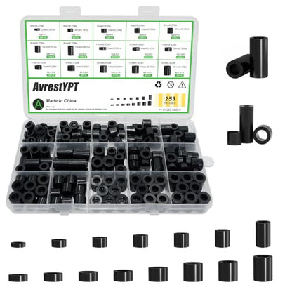 253 Pcs M9 / M11Nylon Spacers Assortment Set - size: M9/11-253Pcs