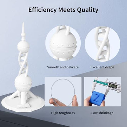 ANYCUBIC High Speed 3D Printer Filament 1.75mm Bundle, Rapid PLA Filament with High Prints Quality, Dimensional Accuracy +/- 0.02mm, 1KG Reusable Spool, 10 Pack Bright White - color: 10*1kg Bright White