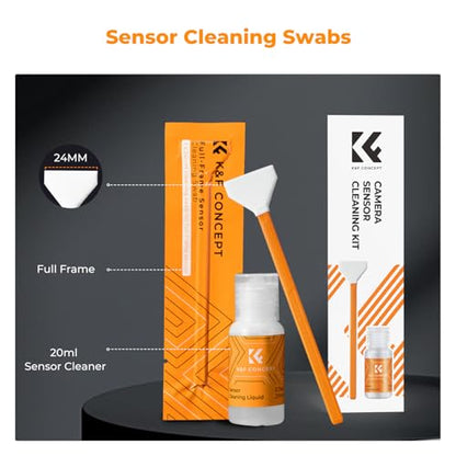 K&F CONCEPT 24mm Full Frame Sensor Cleaning Kits, with 20ml Sensor Cleaner - size: 24mm