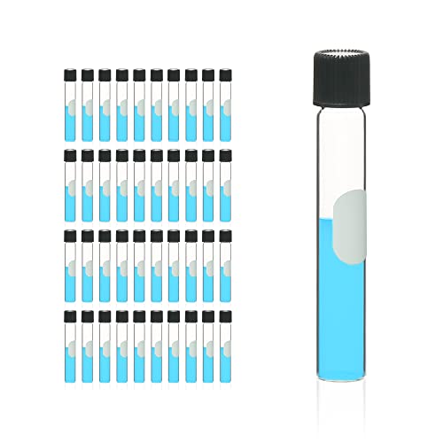 Glass Test Tubes with Bakelite Screw Cap, Vol.10ml/Dia.16x100mm, Pack of 40, 3.3 Borosilicate Glass, TTG010-040 - style: 40pcs of Vol.10ml with Screw Cap