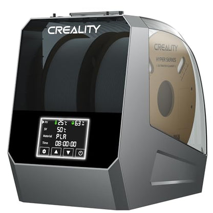 2026 New Creality Space PI Filament Dryer Plus, Dual-Spool 3D Printing Filament Dryer Box, Adjustable Temp 45℃-70℃, 360° Hot-Air & Real-Time Humidity Monitor, 12 Filament Presets - size: Space PI Plus