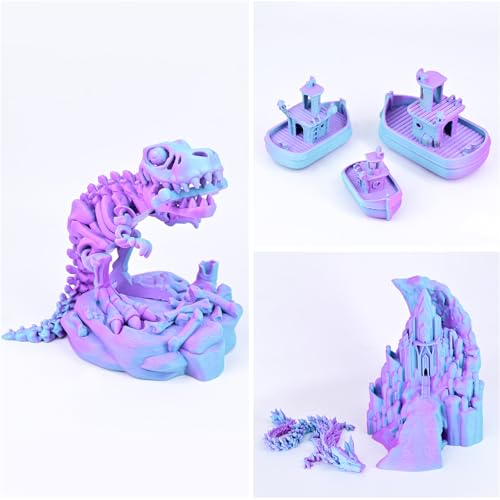 OVV3D PLA Filament 1.75mm, Matte Macaron PLA 3D Printer Filament，Dual Color PLA Sky Blue and Purple, +/-0.02mm 1kg - color: Dual-color Matte Sky Blue+ Purple