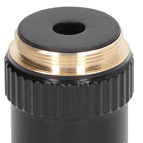 Biological Microscope Objective Lens 100X, Achromatic Black High-Power Microscope Lens for ReplacementRMS 20.2mm Thread Standard Size
