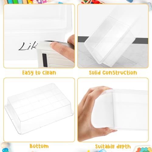 Hoteam 10 Pack Flat Bins Paper Trays,Clear,13.78 X 9.84 X 3.15 Inch - color: Clear, size: 13.78 x 9.84 x 3.15 Inch