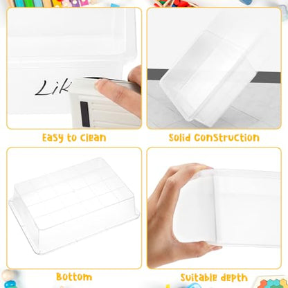 Hoteam 20 Pack Flat Bins Paper Trays,Clear,13.78 X 9.84 X 3.15 Inch - color: Clear, size: 13.78 x 9.84 x 3.15 Inch (Pack of 2)