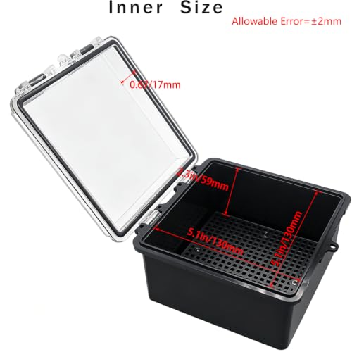 Junction Box, Hinged Black Clear Cover IP67 Waterproof ABS Project Box with Mounting Plate Electrical Box Enclosure with Wall Bracket 5.9 x 5.9 x 3.5inch(150x150x90mm) - color: Clear, size: 5.9"x5.9"x3.5"