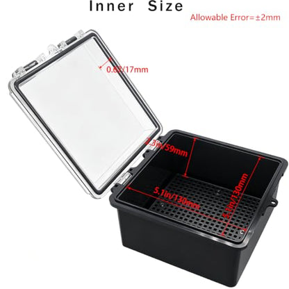 Junction Box, Hinged Black Clear Cover IP67 Waterproof ABS Project Box with Mounting Plate Electrical Box Enclosure with Wall Bracket 5.9 x 5.9 x 3.5inch(150x150x90mm) - color: Clear, size: 5.9"x5.9"x3.5"