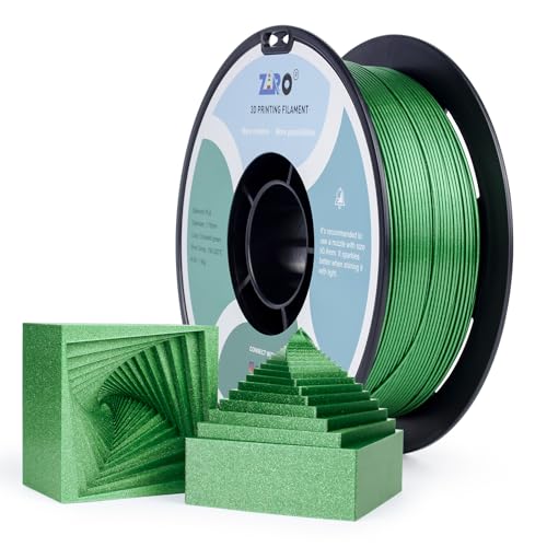 ZIRO Diamond Series Filament, Shiny Sparkle PLA with Glitter, 1KG Green - color: Diamond-emerald Green